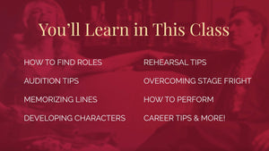 Acting for the Stage | Virtual Course