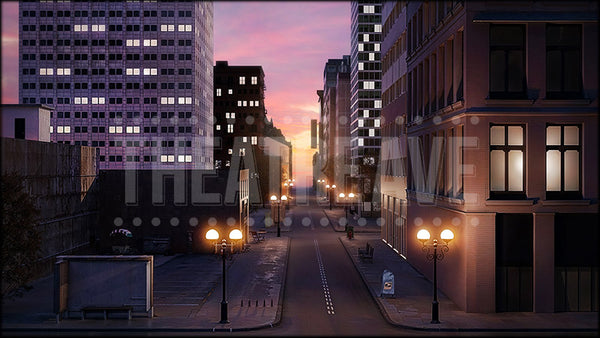 Chicago Streets, a Chicago projection backdrop and digital scene by Theatre Avenue.