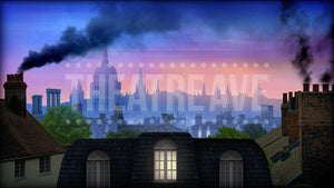 London Rooftops, a Mary Poppins projection backdrop by Theatre Avenue.
