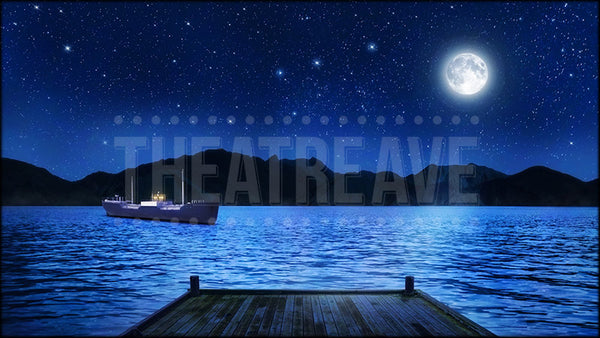 Starry Night Dock, a Silent Sky projection backdrop by Theatre Avenue.