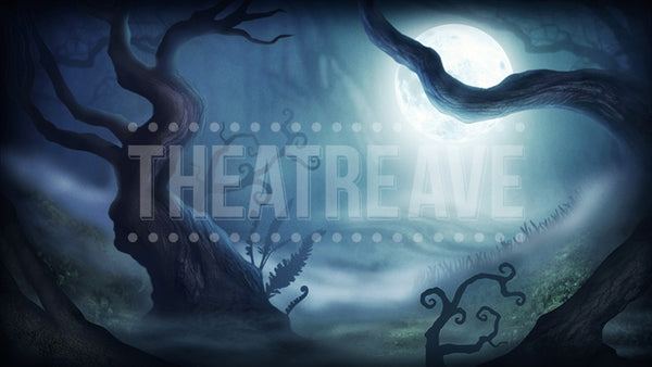 Haunted Woods, a digital projection backdrop designed for theatre, ballet and dance shows like Sleepy Hollow, Into the Woods and Alice in Wonderland