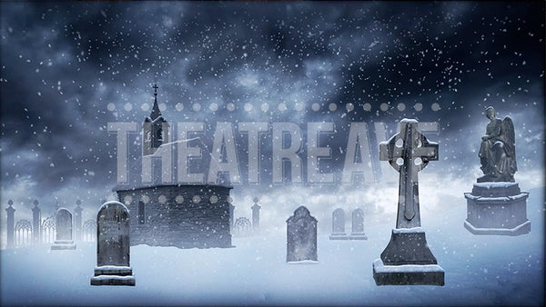 Snowy Graveyard Projection (Animated)