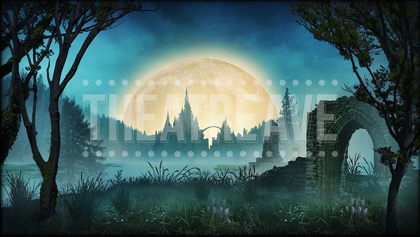 Swan Lake projection backdrop by Theatre Avenue, for ballet shows digital scenery.