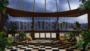 Conservatory, a Clue animated projection backdrop by Theatre Avenue.