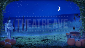 Pumpkin Grove at Night, a Cinderella projection backdrop by Theatre Avenue.