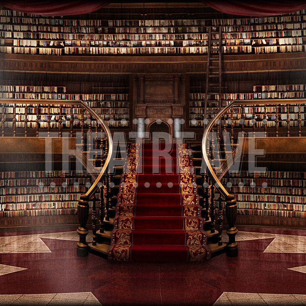 Castle Library, one of the Beauty and the Beast projections from Theatre Avenue.