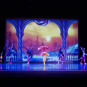 Nutcracker Ballet in Savannah, featuring Theatre Avenue projection backdrops and digital scenery.