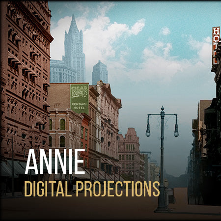 Annie digital backdrop projections by Theatre Avenue.
