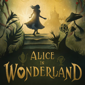 Digital illustration for Alice in Wonderland poster art by Mitch Stark