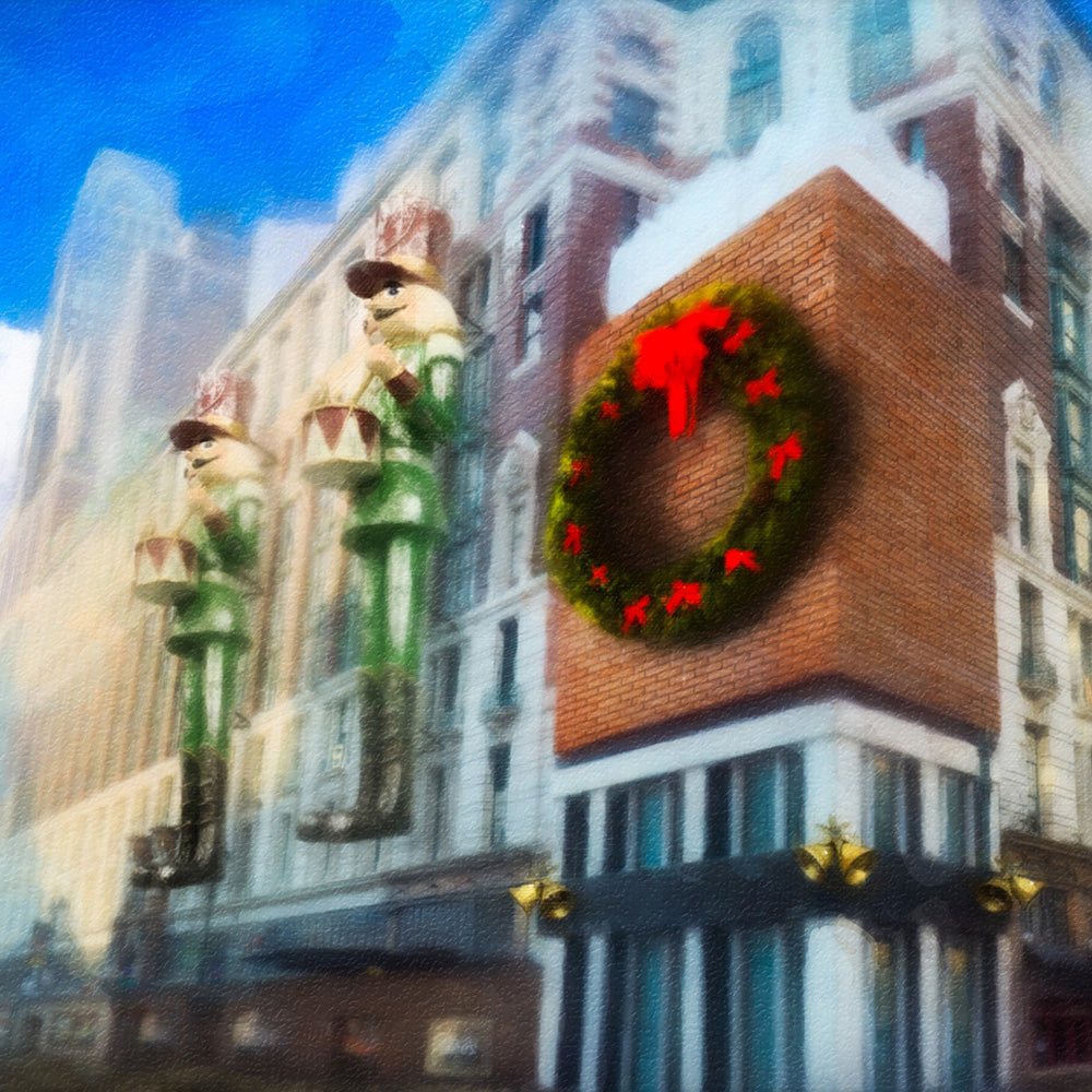 Christmas Department Store projection for Elf the Musical