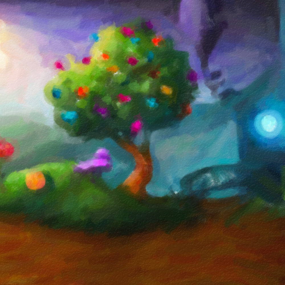 Rough concept painting for Willy Wonka projection design