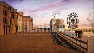 Atlantic City Boardwalk, a Guys and Dolls projection backdrop and digital scenery by Theatre Avenue.
