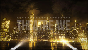 Big City Night, a Chicago animated projection backdrop and digital scenery by Theatre Avenue.