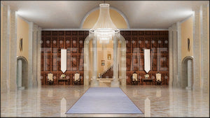 Boarding School, a Descendants projection backdrop and digital scenery by Theatre Avenue.