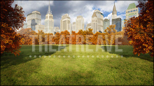 Central Park in Fall, a Big Fish projection backdrop and digital scenery by Theatre Avenue.