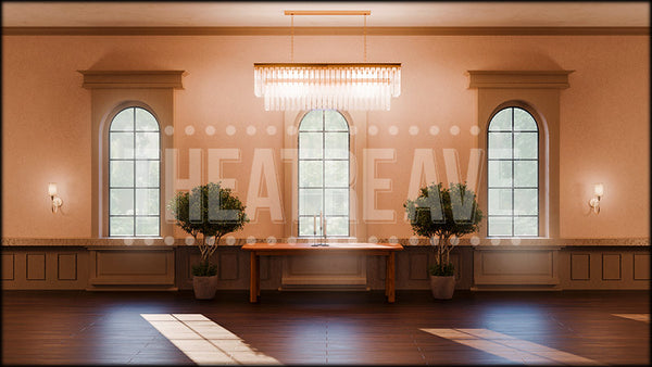 Church Hall, a Sister Act projection backdrop and digital scenery by Theatre Avenue.