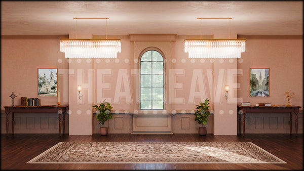 Church Office, a Sister Act projection backdrop and digital scenery by Theatre Avenue.
