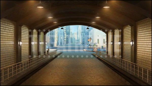 City Tunnel, an Elf projection backdrop and digital scenery by Theatre Avenue.