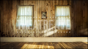 Classic Wooden Room, a Color Purple projection backdrop by Theatre Avenue.