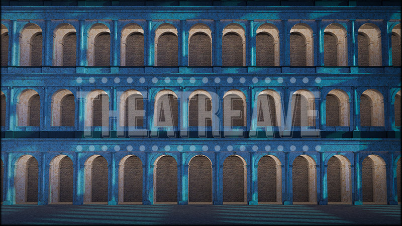 Concert Stage at Night, a Sound of Music projection backdrop and digital scenery by Theatre Avenue.