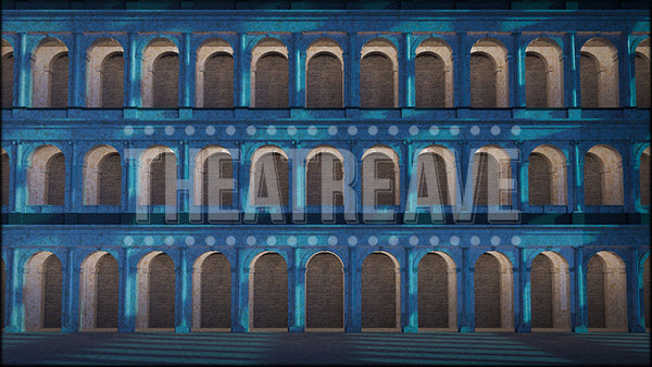 Concert Stage at Night, a Sound of Music projection backdrop and digital scenery by Theatre Avenue.