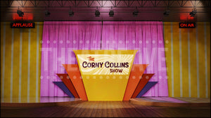 Corny Collins Show, a Hairspray projection backdrop by Theatre Avenue.
