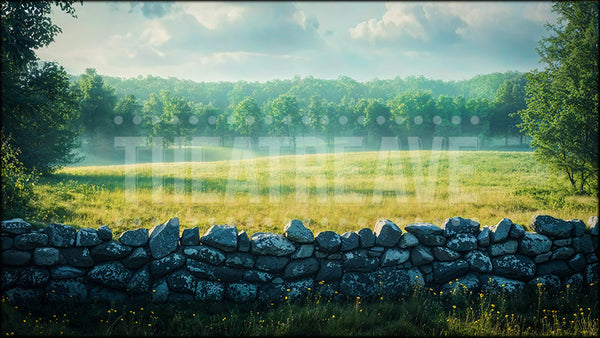 Country Field, a Tuck Everlasting projection backdrop and digital cenery by Theatre Avenue.