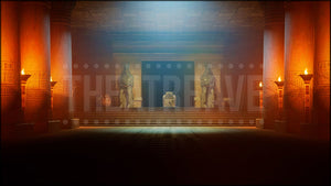 Egyptian Hall, an AIDA projection backdrop and digital scenery by Theatre Avenue.