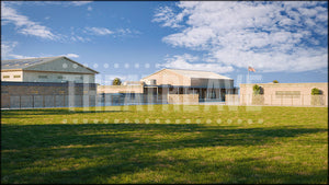 Elementary Schoolyard, a Junie B. Jones projection backdrop and digital scenery by Theatre Avenue.