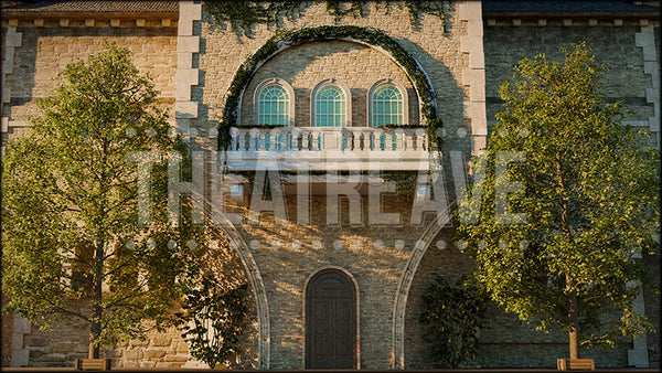 European Balcony, a Romeo and Juliet projection backdrop and digital scenery by Theatre Avenue.