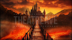 Fantasy Lava Castle, a Shrek projection backdrop by Theatre Avenue.