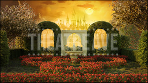 Fantasy Rose Garden, an animated Alice in Wonderland backdrop projection by Theatre Avenue.