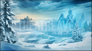 Fantasy Winter Vista, a Narnia projection backdrop by Theatre Avenue.