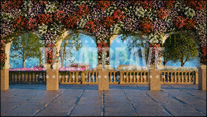 Floral Arches, a Romeo and Juliet projection backdrop and digital scenery by Theatre Avenue.