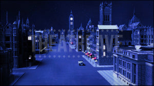 Flying Through London, a Peter Pan projection backdrop by Theatre Avenue.