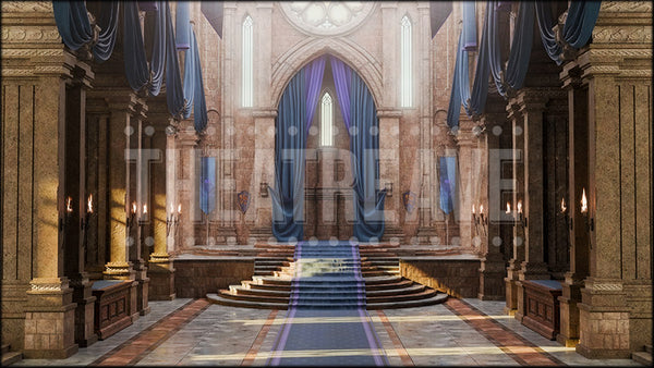 Grand Castle Room, a Shrek projection backdrop and digital scenery by Theatre Avenue.