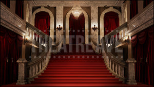 Grand Mansion Stairwell, a Phantom of the Opera projection backdrop by Theatre Avenue.