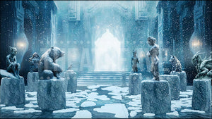 Ice Queen's Courtyard, Narnia animated projection by Theatre Avenue.