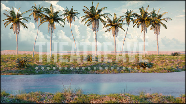 Island Road, a Once on This Island projection backdrop and digital scenery by Theatre Avenue.