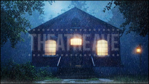 Jailhouse Rainy Night, a Tuck Everlasting projection backdrop and digital scenery by Theatre Avenue.