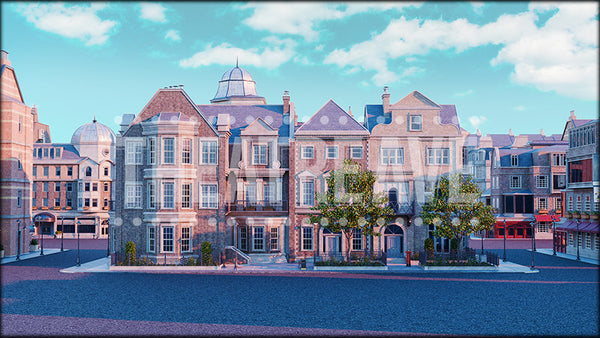 London Neighborhood, a Finding Neverland projection backdrop and digital scenery by Theatre Avenue.