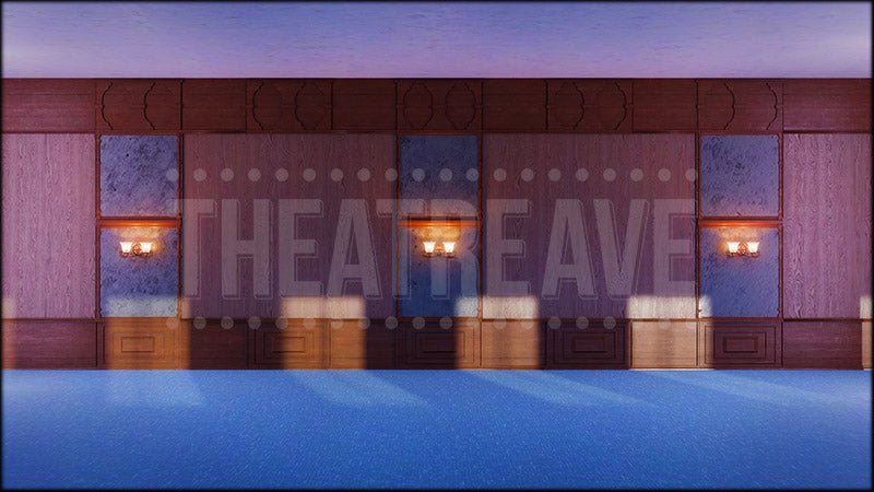 Mansion Corridor, a Secret Garden projection backdrop and digital scenery by Theatre Avenue.