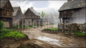 Medieval Village, an Into the Woods animated projection and digital scenery by Theatre Avenue.