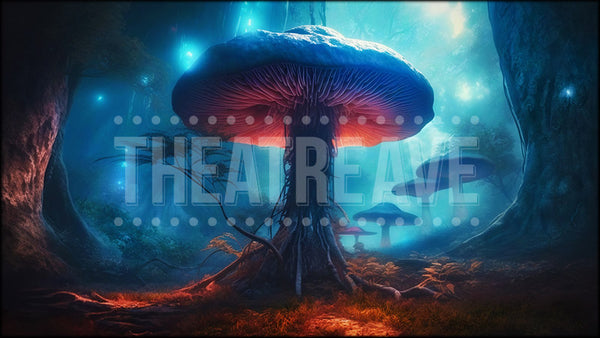 Mushroom Forest II, an Alice in Wonderland projection backdrop by Theatre Avenue.