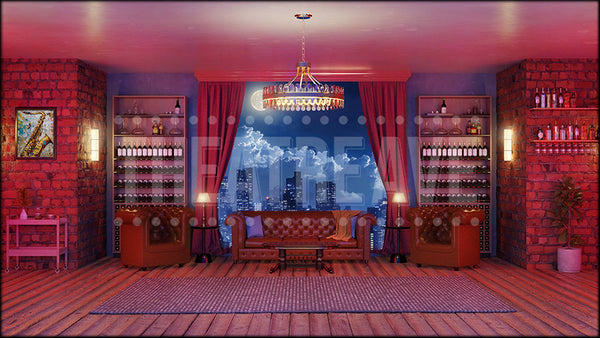 Night Club, a Guys and Dolls projection backdrop and digital scenery by Theatre Avenue.