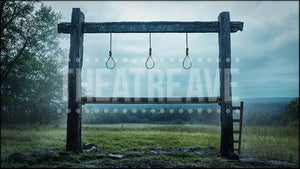 Old Gallows, a Crucible projection backdrop by Theatre Avenue.