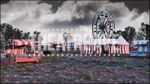 Old Town Fairground, an All Shook Up projection backdrop by Theatre Avenue.