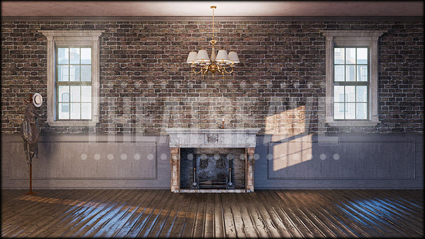 Old World Apartment, a Magician's Elephant projection backdrop and digital scenery by Theatre Avenue.