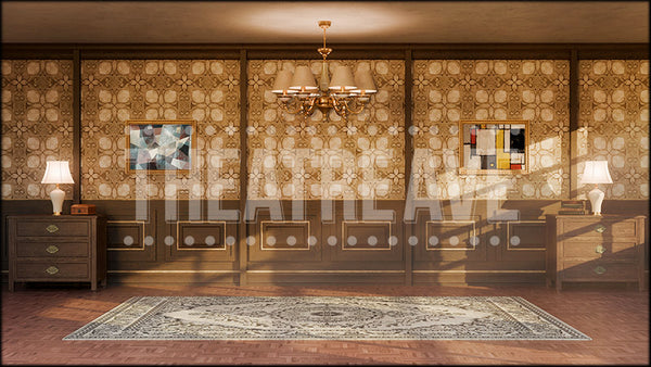 Quirky Bedroom, a Beetlejuice projection backdrop and digital scenery by Theatre Avenue.