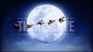 Santa Across Moon, an Elf projection backdrop by Theatre Avenue.